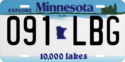MN license plate 091LBG
