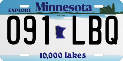MN license plate 091LBQ