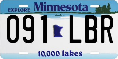 MN license plate 091LBR