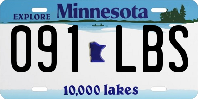 MN license plate 091LBS