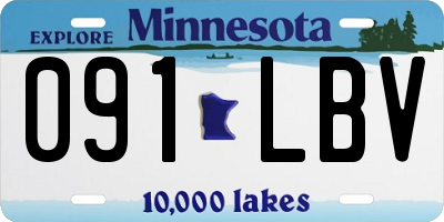 MN license plate 091LBV