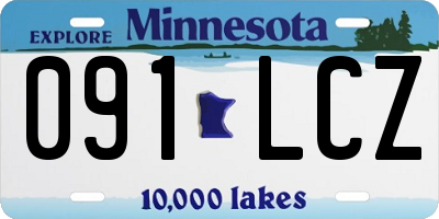 MN license plate 091LCZ