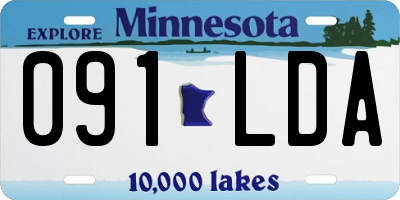 MN license plate 091LDA