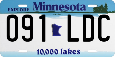 MN license plate 091LDC