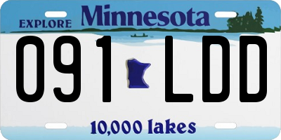MN license plate 091LDD