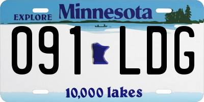 MN license plate 091LDG