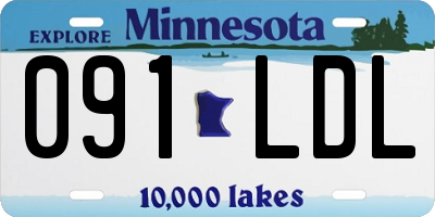 MN license plate 091LDL