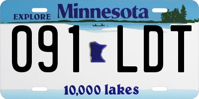 MN license plate 091LDT