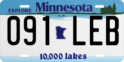 MN license plate 091LEB