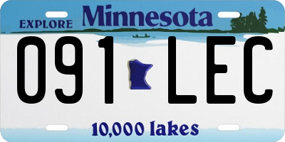 MN license plate 091LEC