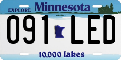 MN license plate 091LED