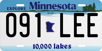MN license plate 091LEE