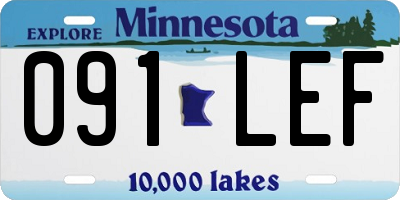 MN license plate 091LEF