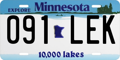MN license plate 091LEK