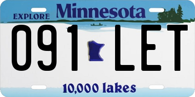 MN license plate 091LET