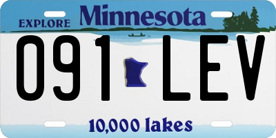 MN license plate 091LEV