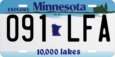 MN license plate 091LFA