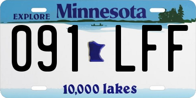 MN license plate 091LFF
