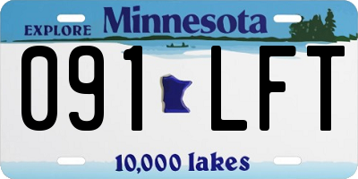 MN license plate 091LFT