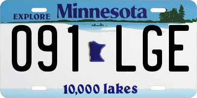 MN license plate 091LGE
