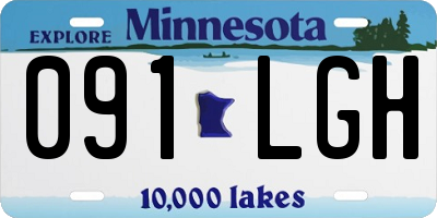 MN license plate 091LGH