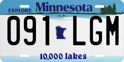MN license plate 091LGM