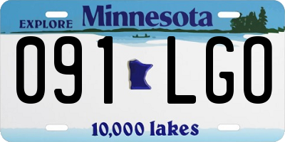 MN license plate 091LGO