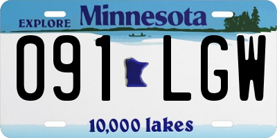MN license plate 091LGW