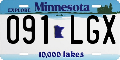 MN license plate 091LGX