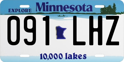 MN license plate 091LHZ