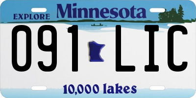 MN license plate 091LIC