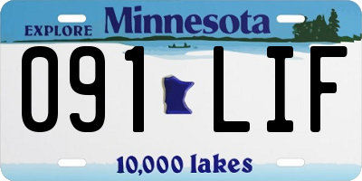 MN license plate 091LIF