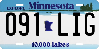 MN license plate 091LIG