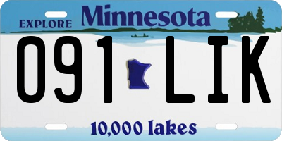 MN license plate 091LIK