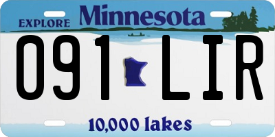 MN license plate 091LIR