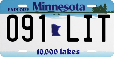 MN license plate 091LIT