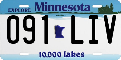MN license plate 091LIV