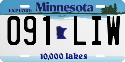 MN license plate 091LIW