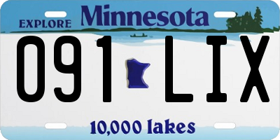 MN license plate 091LIX