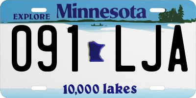 MN license plate 091LJA