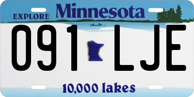 MN license plate 091LJE