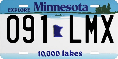 MN license plate 091LMX