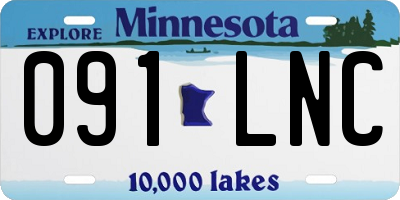 MN license plate 091LNC