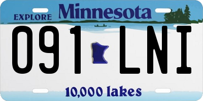 MN license plate 091LNI
