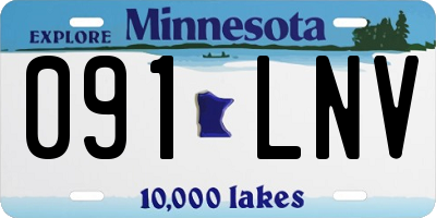 MN license plate 091LNV