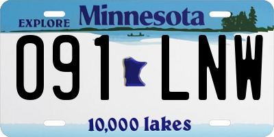 MN license plate 091LNW
