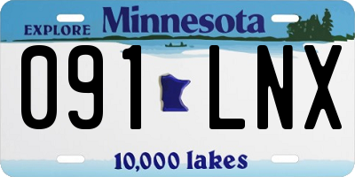 MN license plate 091LNX