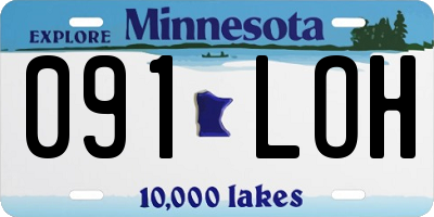 MN license plate 091LOH