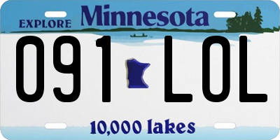 MN license plate 091LOL