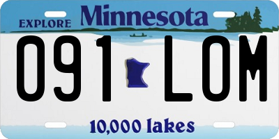 MN license plate 091LOM